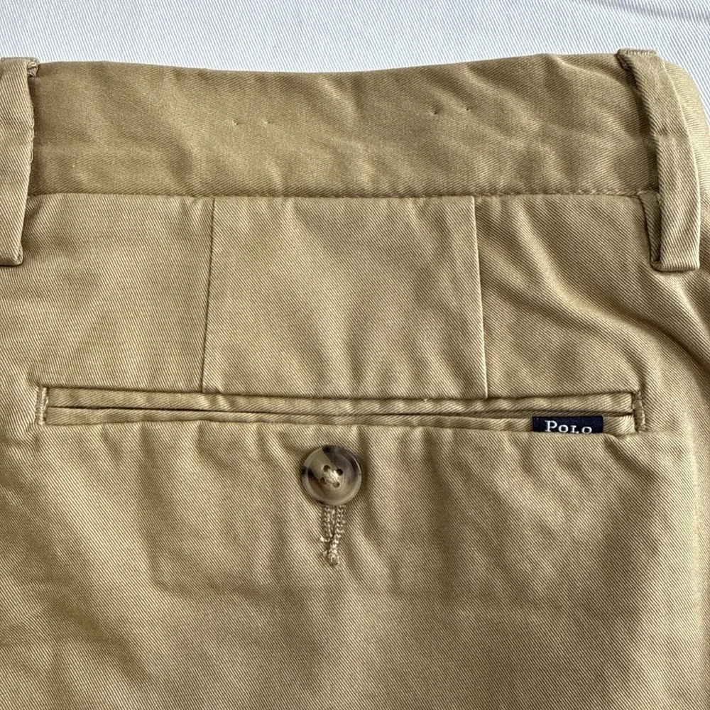 Polo Ralph Lauren Pants Mens 35x30 Khaki Chino Straight Fit Minimalist Luxury